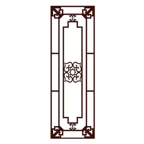Chinese Privacy Frosted Glass Window Film Imitation Redwood Lattice Window Film No Glue Sliding Door Static Film; 15x39 inch